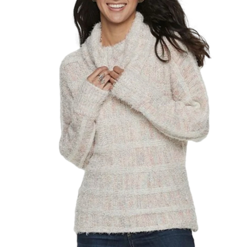 AMERICAN RAG CIE Women’s Egret Cowl neck beige long sleeve sweater size XXL NWT